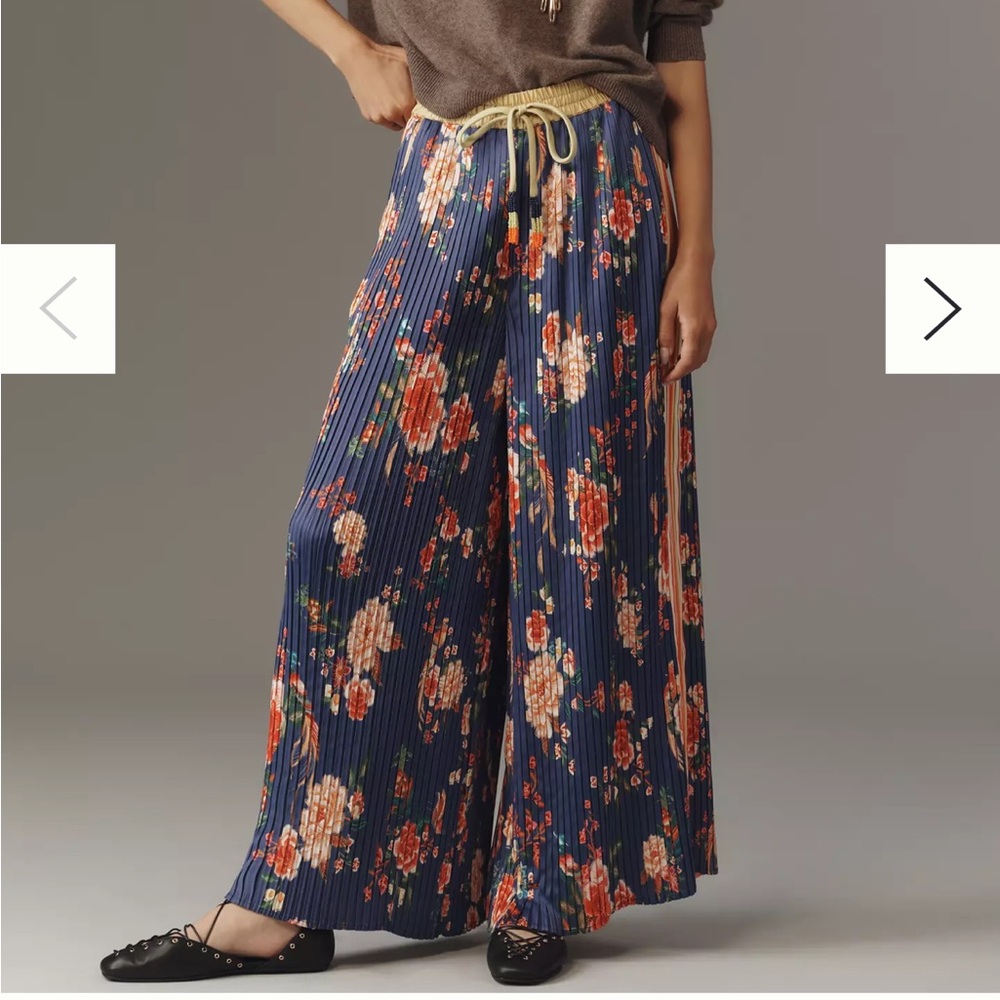 Anthropologie + Farm Rio Floral Wide-Leg Pants